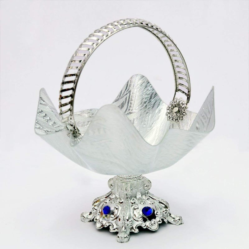 JENY JENY Acrylic Candy and Fruit Plate Dish Tableware with Home Decorative Silver  - Image 5