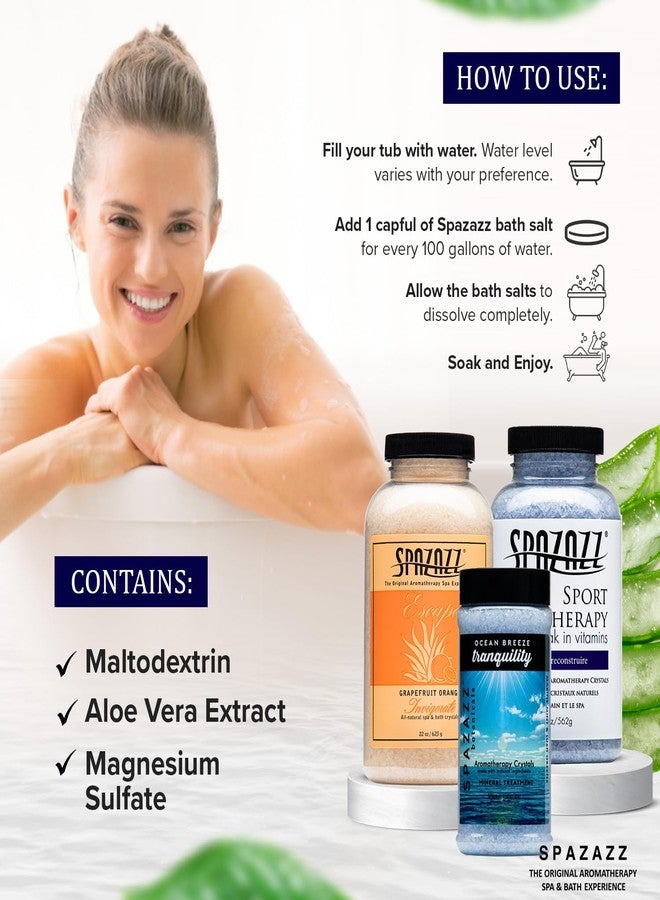 Spazazz Hot Tub Aromatherapy Crystals Bundle - 3 Pack Magnesium Bath Salt - Image 5