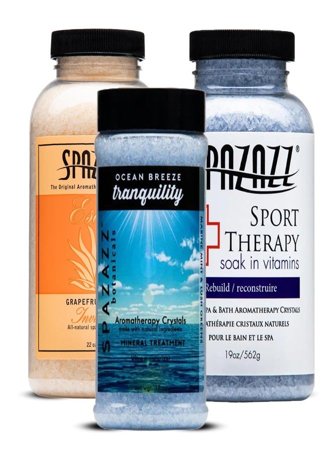 Spazazz Hot Tub Aromatherapy Crystals Bundle - 3 Pack Magnesium Bath Salt - Image 1
