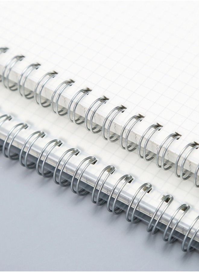 JSDUN - Spiral Notebook A6, Horizontal Line Transparent Pen Thickened Pp Surface Coil Notebook Notepad, Student Learning Office Supplies Stationery 3-Piece Set - Image 1