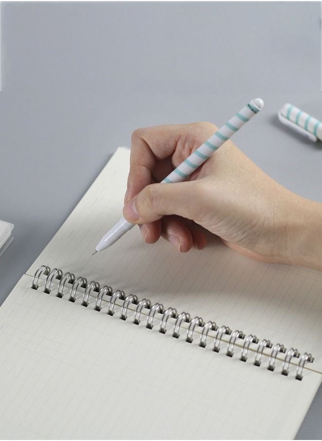 JSDUN - Spiral Notebook A6, Horizontal Line Transparent Pen Thickened Pp Surface Coil Notebook Notepad, Student Learning Office Supplies Stationery 3-Piece Set - Image 1
