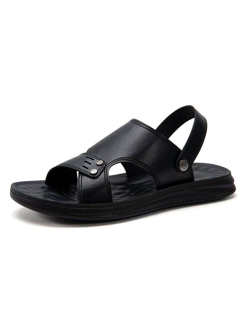 Sharpdo Men's Casual Sandals For Men Leather Summer Beach For Men  - Image 1