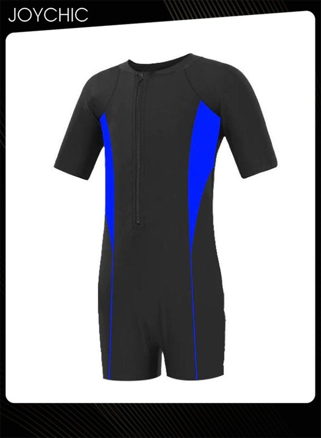 Joychic Boys Summer Short Sleeved Round Neck Quick-drying and breathable Swimwear One-Piece Children Zipper Beach Wear  - Image 2