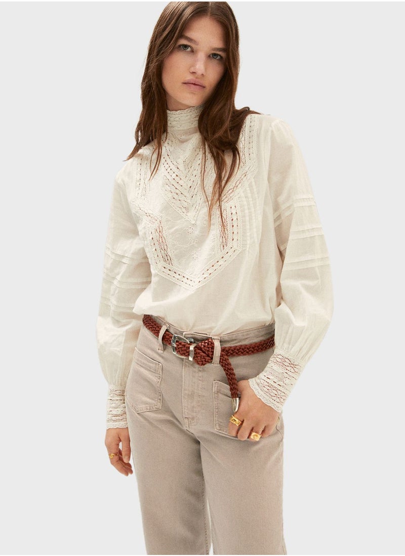 MANGO - Wide Leg Pocket Detail Jeans - Image 1