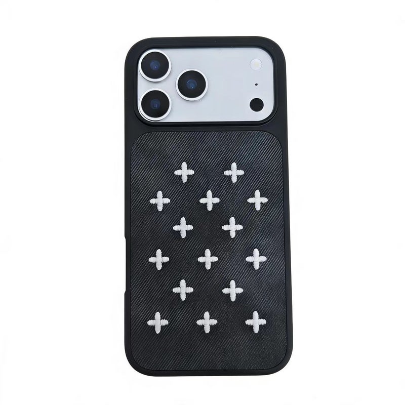 Embroidered Star Phone Case with Shockproof Acrylic Back and Soft Edge, Compatible with iPhone, Huawei, Xiaomi Series - Image 5