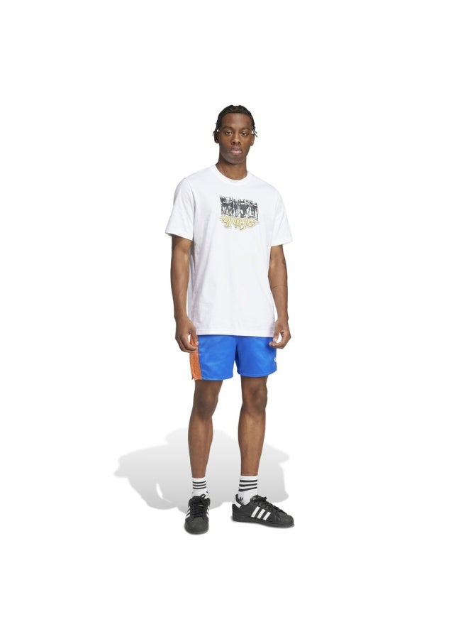 Adidas Q2 MONOGRAM SHO Blue Originals Men SHORTS - Image 4