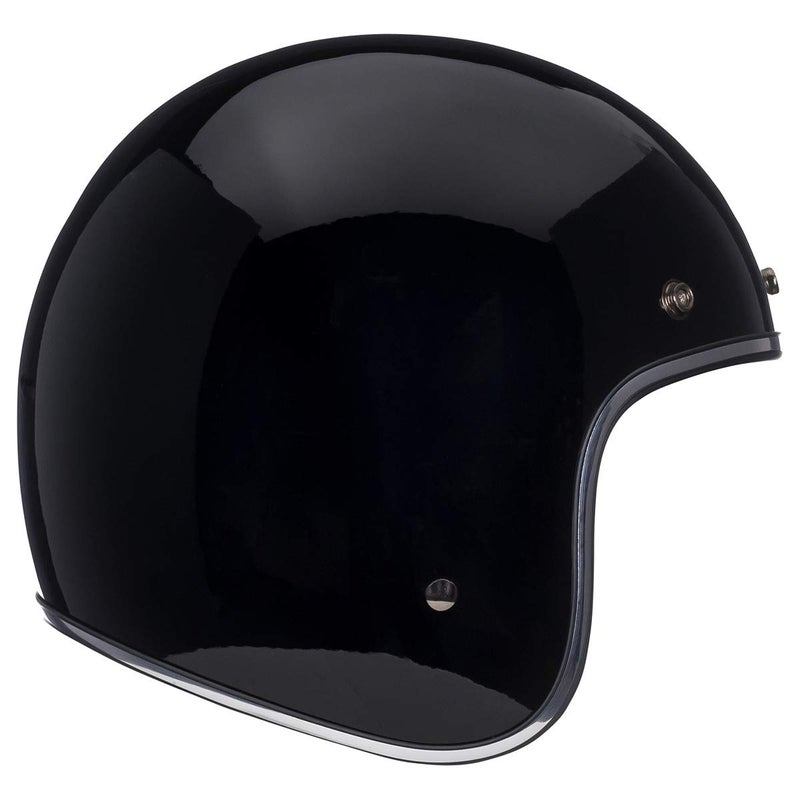 Bell Custom 500 OpenFace Motorcycle Helmet Solid Gloss Black XLarge