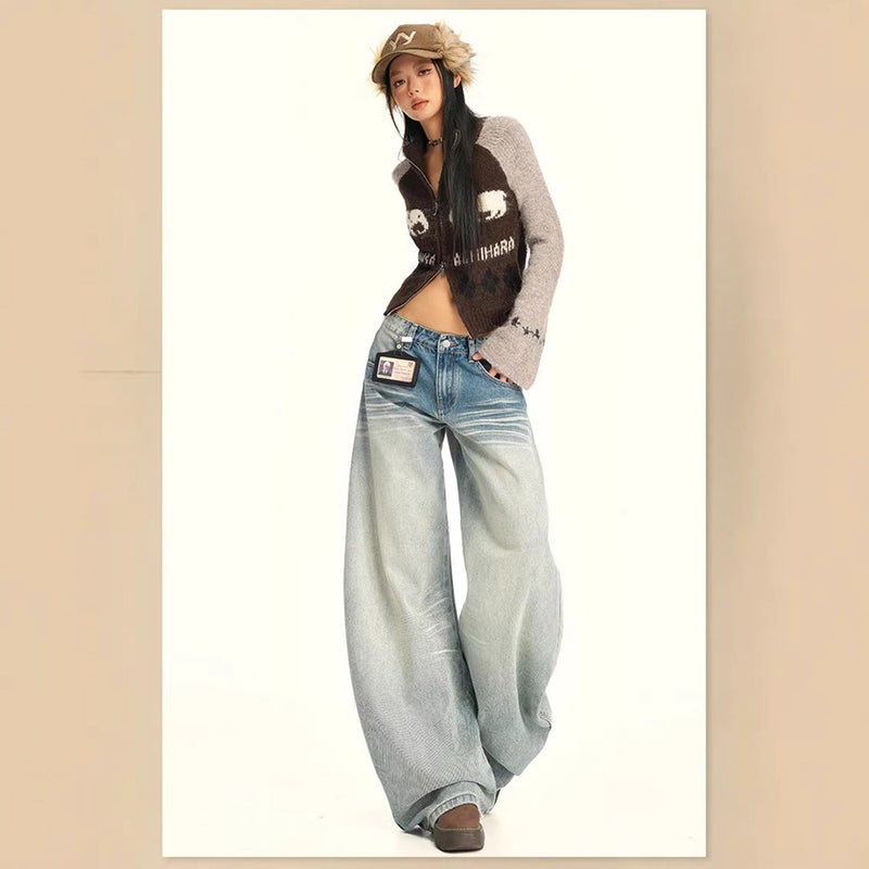 Unisex Classic Denim Jeans Loose Fit Daily Outdoor Wear - Image 2