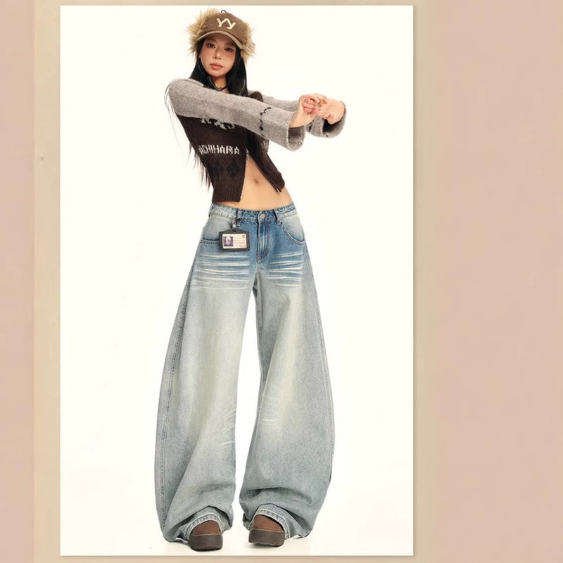 Unisex Classic Denim Jeans Loose Fit Daily Outdoor Wear - Image 3