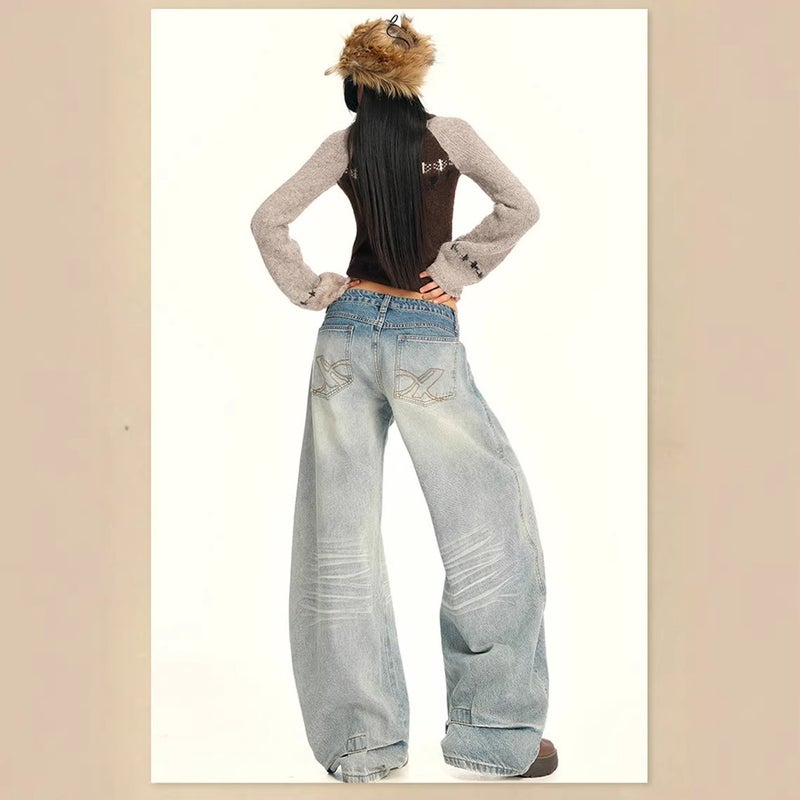 Unisex Classic Denim Jeans Loose Fit Daily Outdoor Wear - Image 4