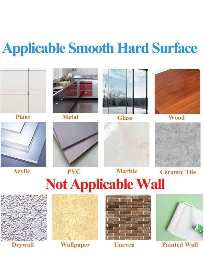 SKY-TOUCH Adhesive Hooks Heavy Duty Wall Hooks 20 Pack 8kg Max Self Adhesive Hook - Image 4