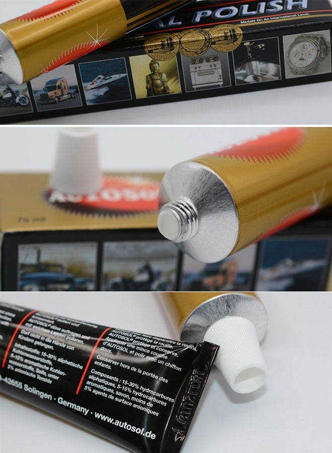 Autosol 75 mL Autosol Metal Polish for Chrome Copper Brass and More - Image 2