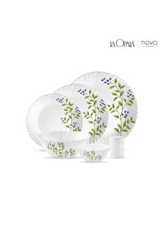 La Opala La Opala, Novo Collection, Opal Glass Dinner Set 23 pcs, Lush Greens, White  - Image 2