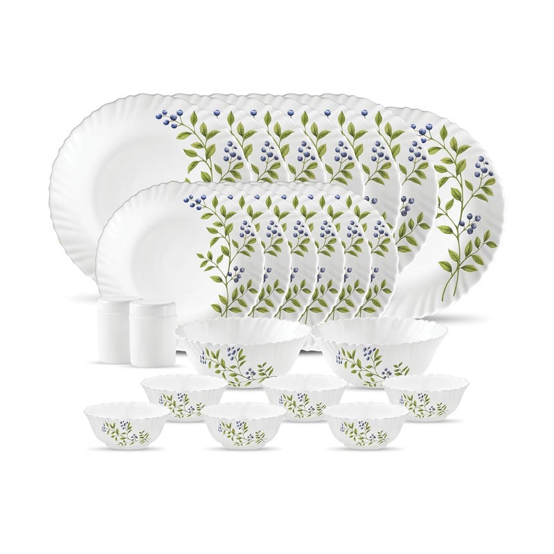 La Opala La Opala, Novo Collection, Opal Glass Dinner Set 23 pcs, Lush Greens, White  - Image 1
