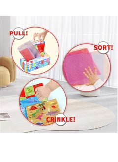 XICEN Baby Tissue Box Toy Colorful Early Education Learning Toys Soft Montessori Toys for Infants Toddlers  - Image 2