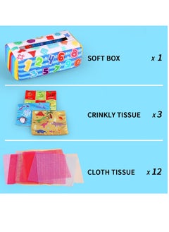 XICEN Baby Tissue Box Toy Colorful Early Education Learning Toys Soft Montessori Toys for Infants Toddlers  - Image 4