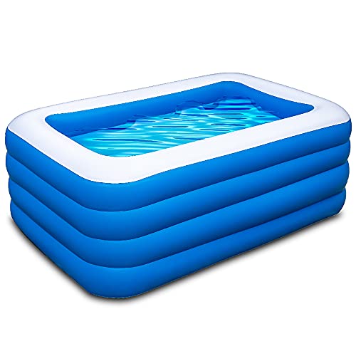 YOUMI Inflatable Swimming Pool, 70x55x29 inch Inflatable Pool, Family Pool, Summer Water Party, Kids, Outdoor, Garden, Backyard (A 70x55x29in) - Image 1