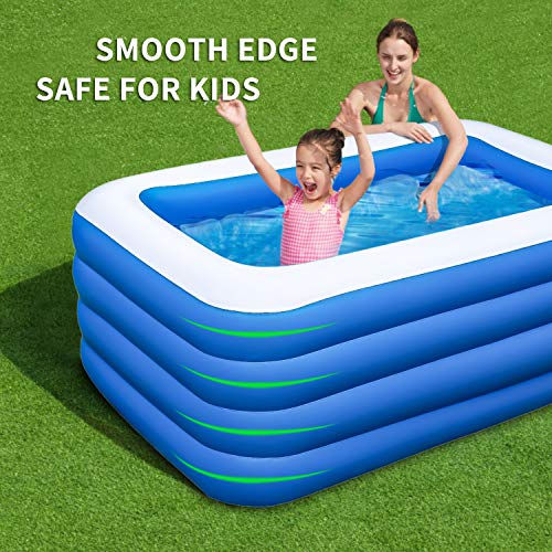 YOUMI Inflatable Swimming Pool, 70x55x29 inch Inflatable Pool, Family Pool, Summer Water Party, Kids, Outdoor, Garden, Backyard (A 70x55x29in) - Image 5