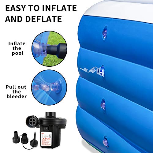 YOUMI Inflatable Swimming Pool, 70x55x29 inch Inflatable Pool, Family Pool, Summer Water Party, Kids, Outdoor, Garden, Backyard (A 70x55x29in) - Image 3