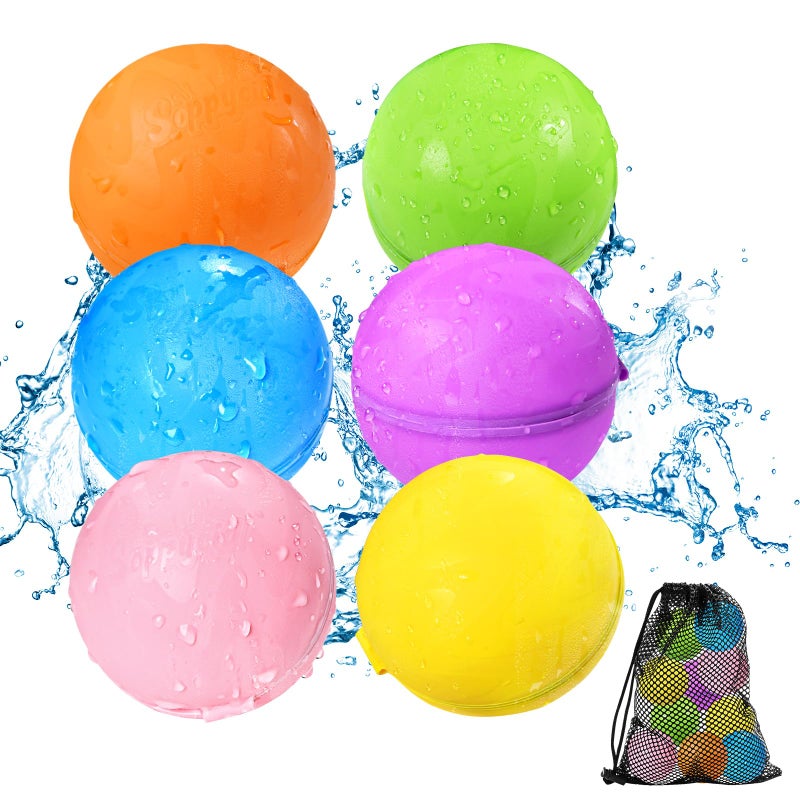 KOKODI KOKODI Reusable Water Balloons Quick Fill Self Sealing, Refillable Water Bombs for Kids Adults, Latex-Free Silicone Splash Water Ball for Summer Fight ball Game Pool Party Beach Outside Toy activities  - Image 1