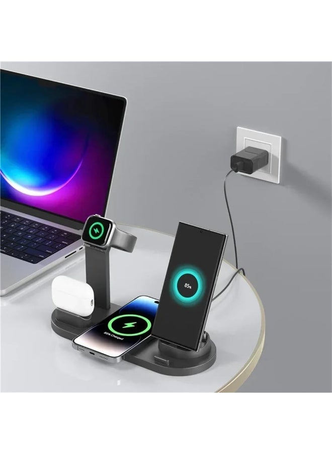 15W Wireless Charger Single, Cordless Super Fast Charging Pad for Galaxy Phones and Devices, Compact Design, LED Indicator, USB C Cable Included, 2022, US Version,