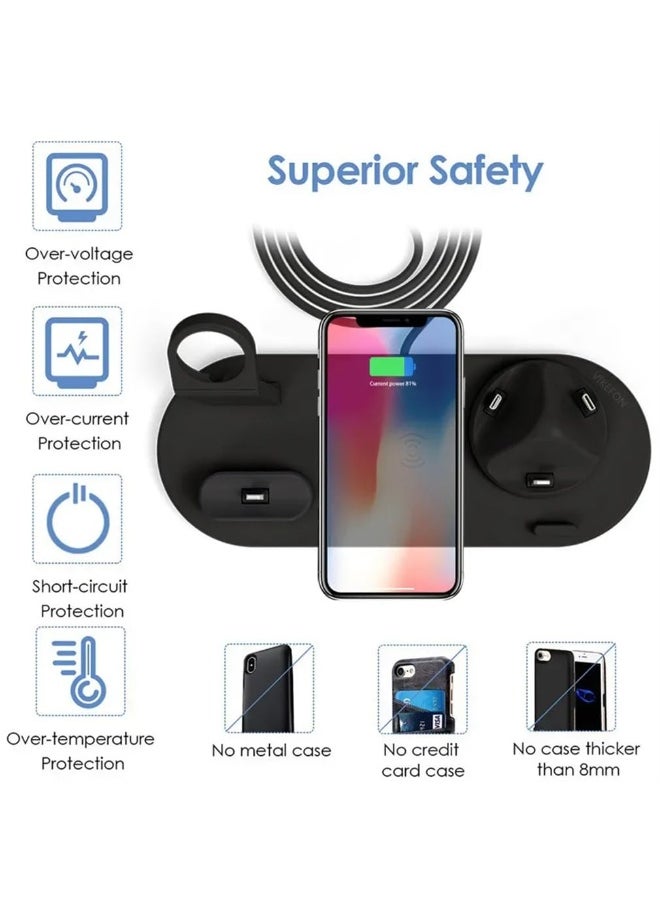 spa luxetique 15W Wireless Charger Single, Cordless Super Fast Charging Pad for Galaxy Phones and Devices, Compact Design, LED Indicator, USB C Cable Included, 2022, US Version,  - Image 2