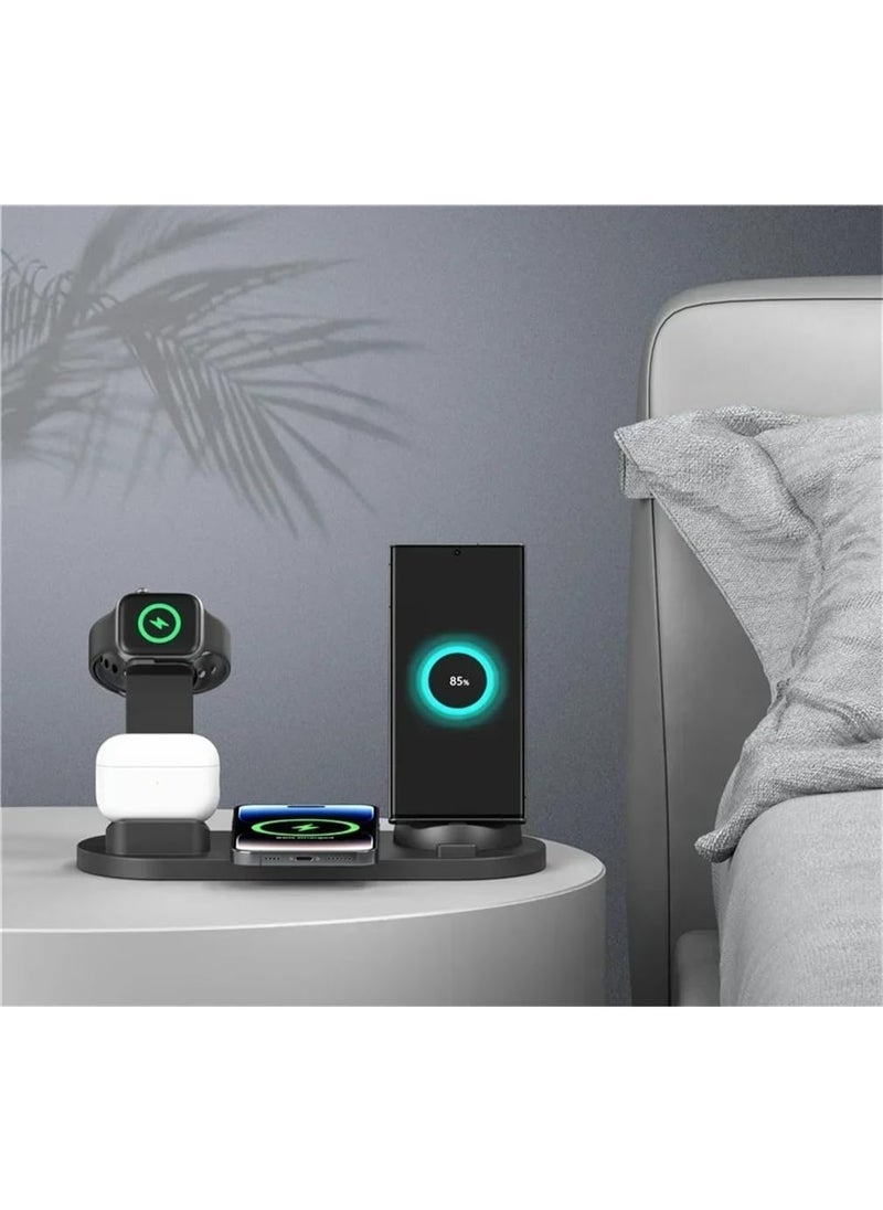 15W Wireless Charger Single, Cordless Super Fast Charging Pad for Galaxy Phones and Devices, Compact Design, LED Indicator, USB C Cable Included, 2022, US Version,