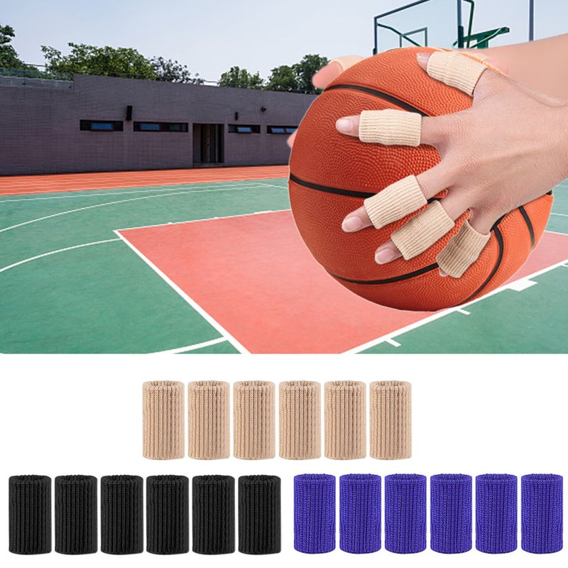 10pcs Finger Sleeves Brace Finger Support Breathable Elastic Finger Protector for Relieving Pain Sports Basketball Badminton - Image 3