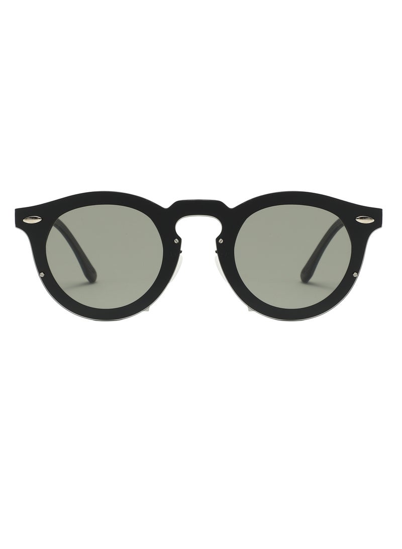porodo Round Frame Sunglasses Dale with Adjustable Brightness & Classic Round Design / Durable Flex Frame / UV400 Protection / Scratch-Resistant Lenses - Black - Image 1
