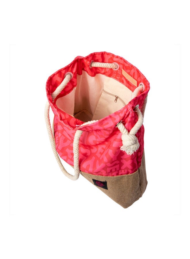 Biggdesign Moods Up Beach Shoulder Bag PinkBeige - Image 4