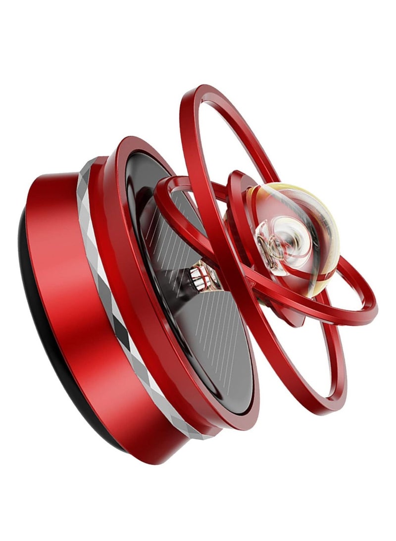 Crystal Aura: Solar-Powered Aromatherapy Car Freshener (Red) - Image 2