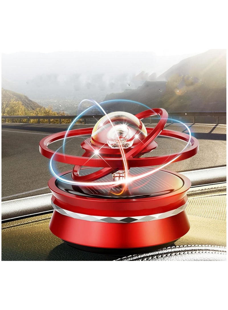 Crystal Aura: Solar-Powered Aromatherapy Car Freshener (Red) - Image 3
