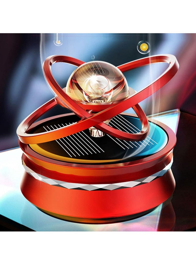 Crystal Aura: Solar-Powered Aromatherapy Car Freshener (Red) - Image 4