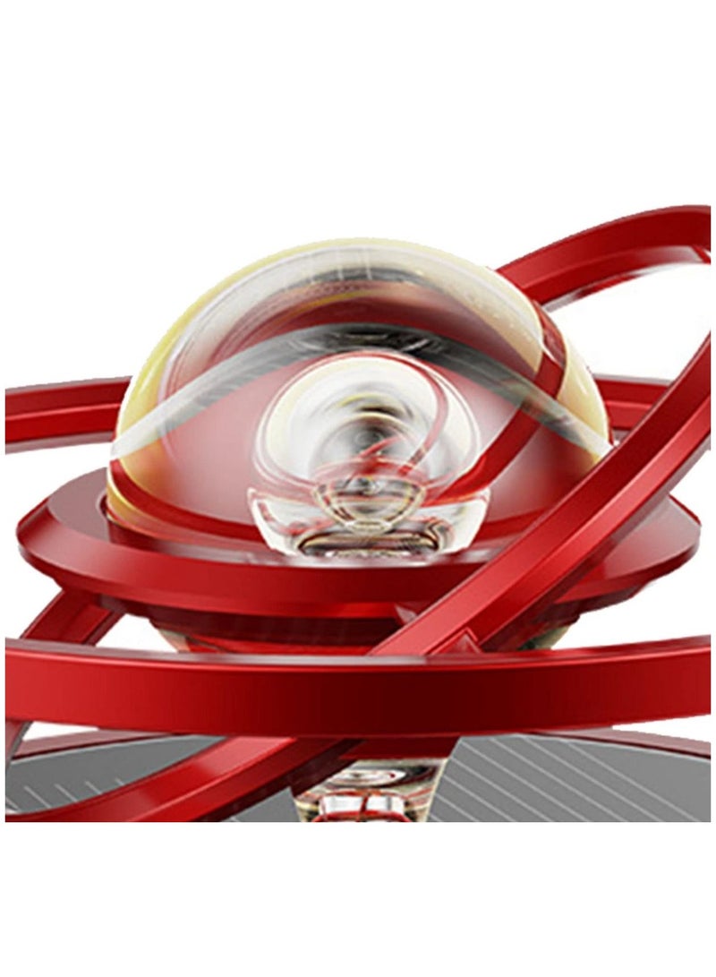 Crystal Aura: Solar-Powered Aromatherapy Car Freshener (Red) - Image 5