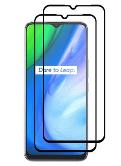 CATANES 2 Pack For Realme V3 Screen Protector Tempered Glass Full Glue Back  - Image 2