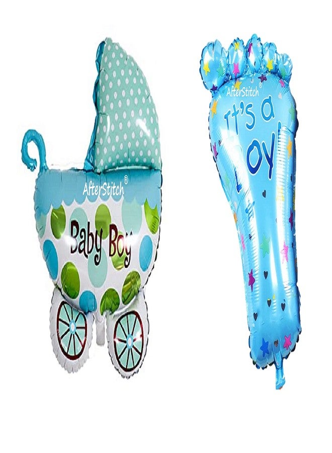 AFTERSTITCH Baby Shower Balloons Decoration Kit Set Of 5 Its A Boy Decoration Items Set Of Reusable Foil Balloons Props Combo For Baby Shower Welcome Home Party Decoration (IT's a Boy Set of 5) - Image 5