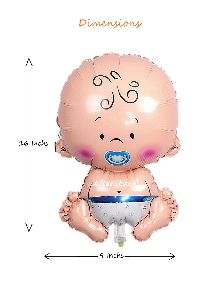 AFTERSTITCH Baby Shower Balloons Decoration Kit Set Of 5 Its A Boy Decoration Items Set Of Reusable Foil Balloons Props Combo For Baby Shower Welcome Home Party Decoration (IT's a Boy Set of 5) - Image 2