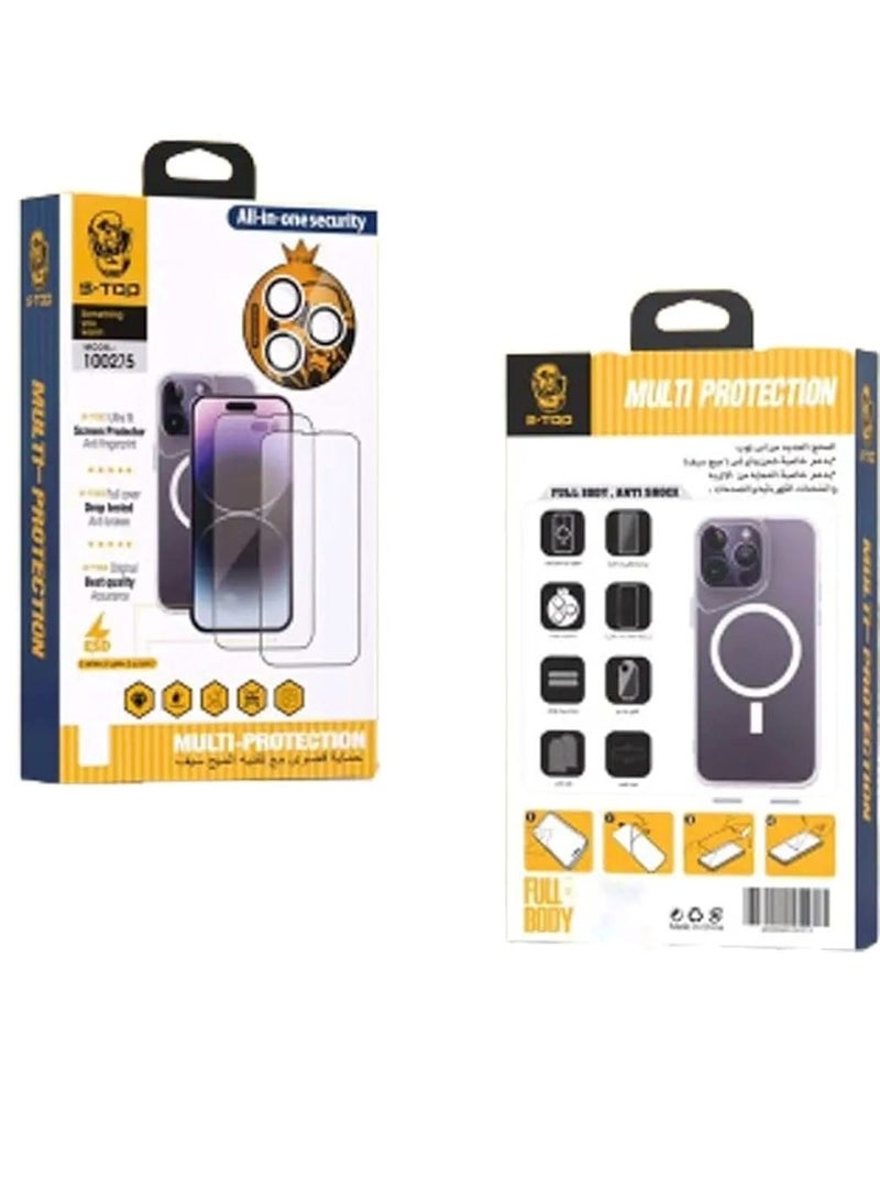 اس-توب حزمة الحماية المتكاملة 8 في 1 لهاتف آيفون 14 برو ماكس - Image 1
