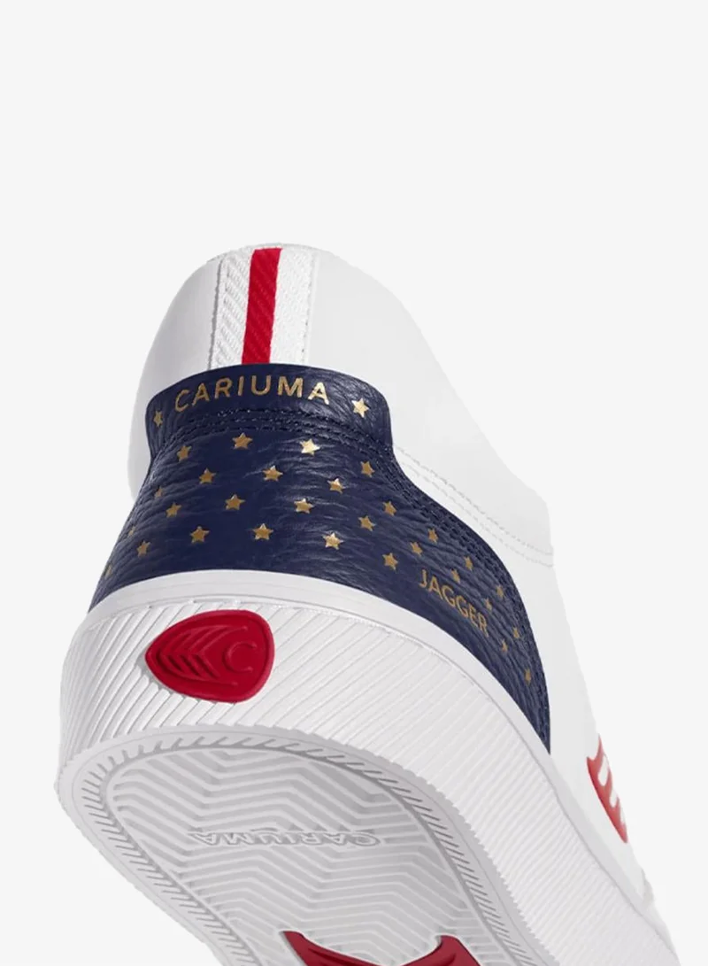 Cariuma  VALLELY PRO Jagger 2024 White Leather Blue Accents Red Logo Sneaker  | Best Price UAE