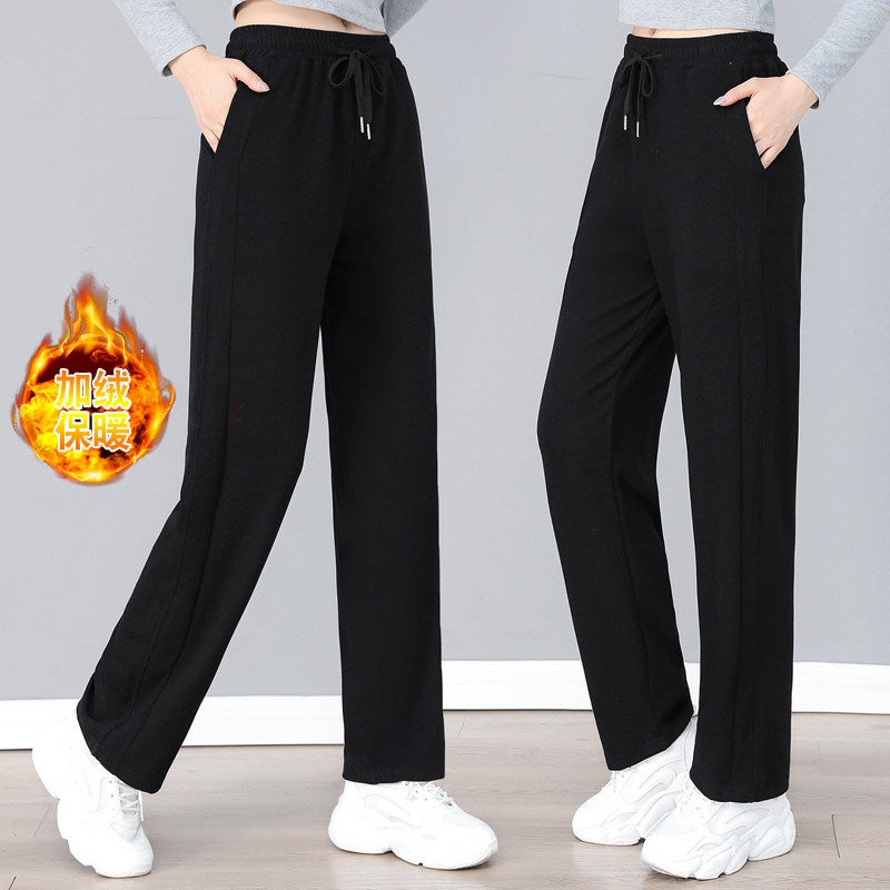 Woodpecker casual pants women's spring and autumn 2025 new fashion plus-size loose straight pants middle-aged mother loose sweatpants - Image 2
