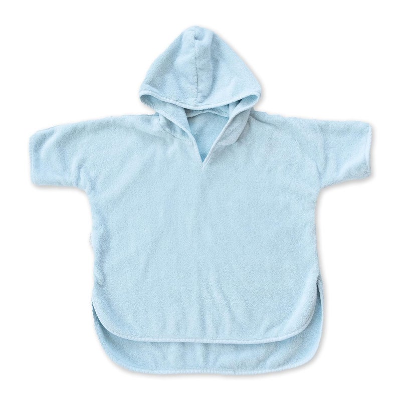 Natemia Towel Poncho Kids Blue  100 Organic Turkish Cotton  Machine Washable Poncho Towel for Girls Boys Soft on Sensitive Skin  Toddler Hooded Beach Towels  Perfect Baby Registry Gift 23T - Image 1
