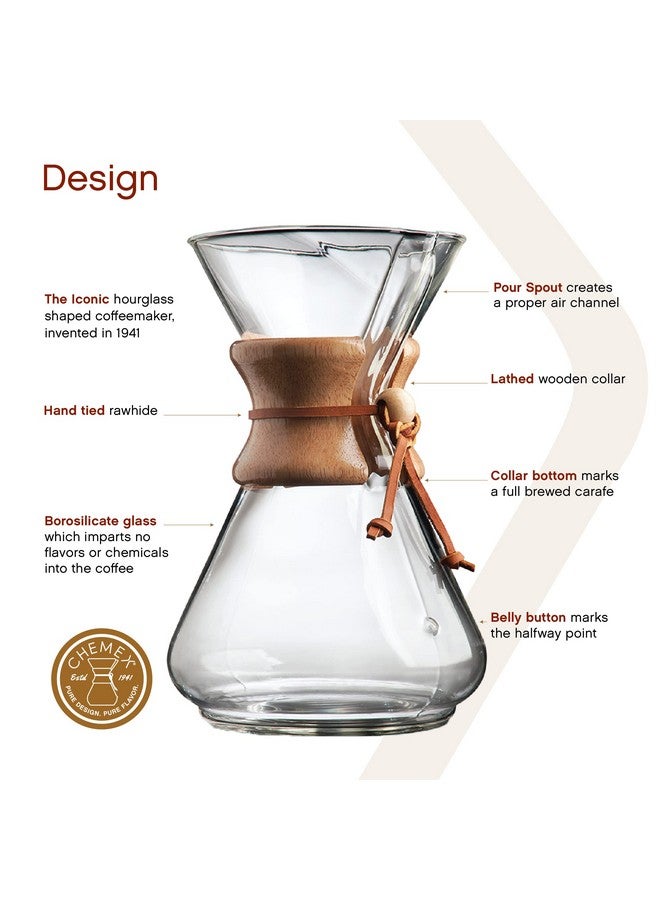 كيميكس ماكينة تحضير القهوة الزجاجية من كيمكس - السلسلة الكلاسيكية - 10 أكواب - عبوة حصرية - Image 3