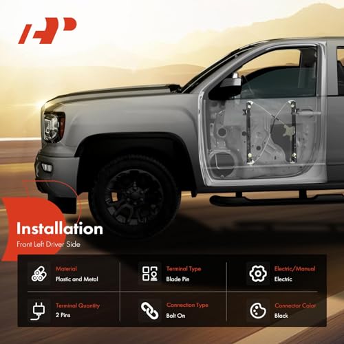 A-Premium منظم نافذة كهربائية A-Premium بدون محرك متوافق مع لاند روفر رينج روفر سبورت 2014-2019 جانب السائق الأمامي - Image 3