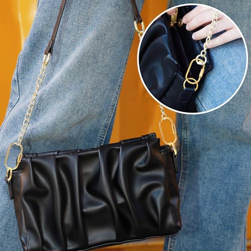 Elempony 2 Pack Gold Carabiner Key Rings – Brass Clip with Screw Lock, Key Organizer with 4 Rings, Jewelry Charm Holder for Handbags, Keys & Accessories for Men and Women - Image 5