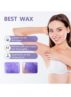 Joyeworld Hard Wax Beads, 400g Wax Beads for Hair Removal, Hard Wax for Sensitive Skin, For Facial and Full Body Hair Removal at Home, Women's Wax Beads (Lavender)  - Image 2