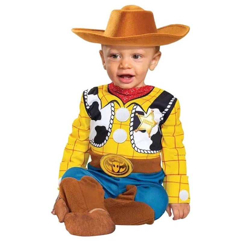 Disney Pixar Toy Story 4 Woody Costume (12-18 Months, Yellow/Brown/Blue) - Image 2
