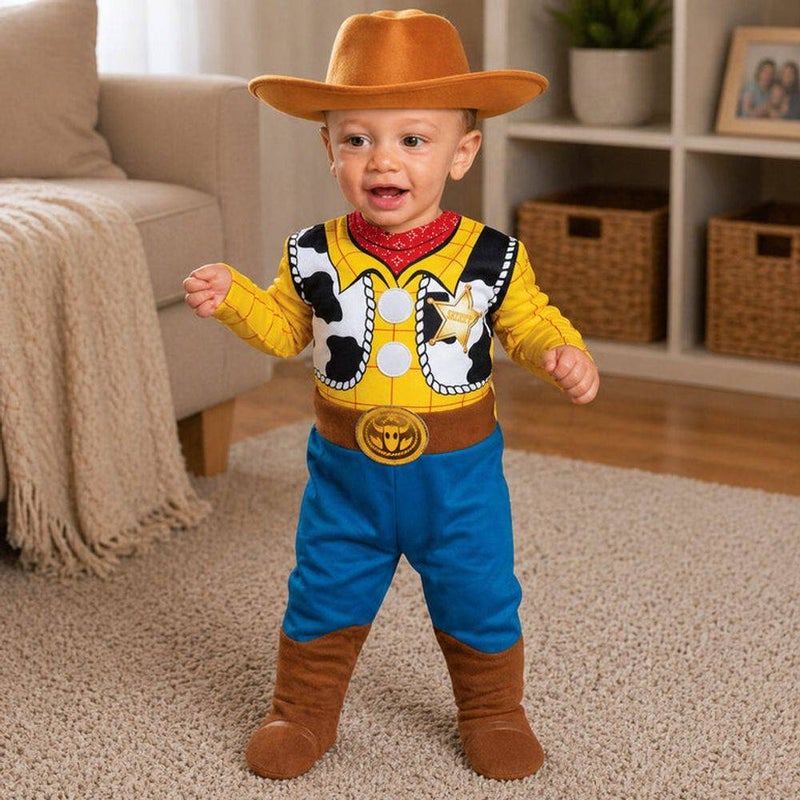Disney Pixar Toy Story 4 Woody Costume (12-18 Months, Yellow/Brown/Blue) - Image 4