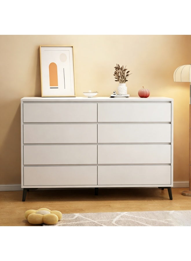 YY-Recheer White Sideboard Home Storage Cabinet with 8 Drawers for Hallway, Dining Room, Living Room and Bedroom - Image 1