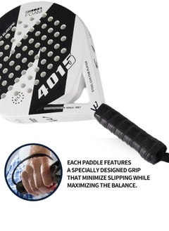 ShebSheb Padel Racket-Carbon Fiber Light EVA Core Memory Foam Paddle Racquet For Sport Exercise Workouts Entertainment  - Image 3
