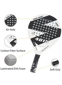 ShebSheb Padel Racket-Carbon Fiber Light EVA Core Memory Foam Paddle Racquet For Sport Exercise Workouts Entertainment  - Image 4
